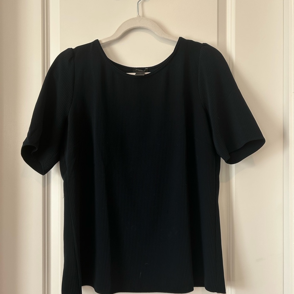 Ann Taylor - Elegant Navy Blue Women's Top